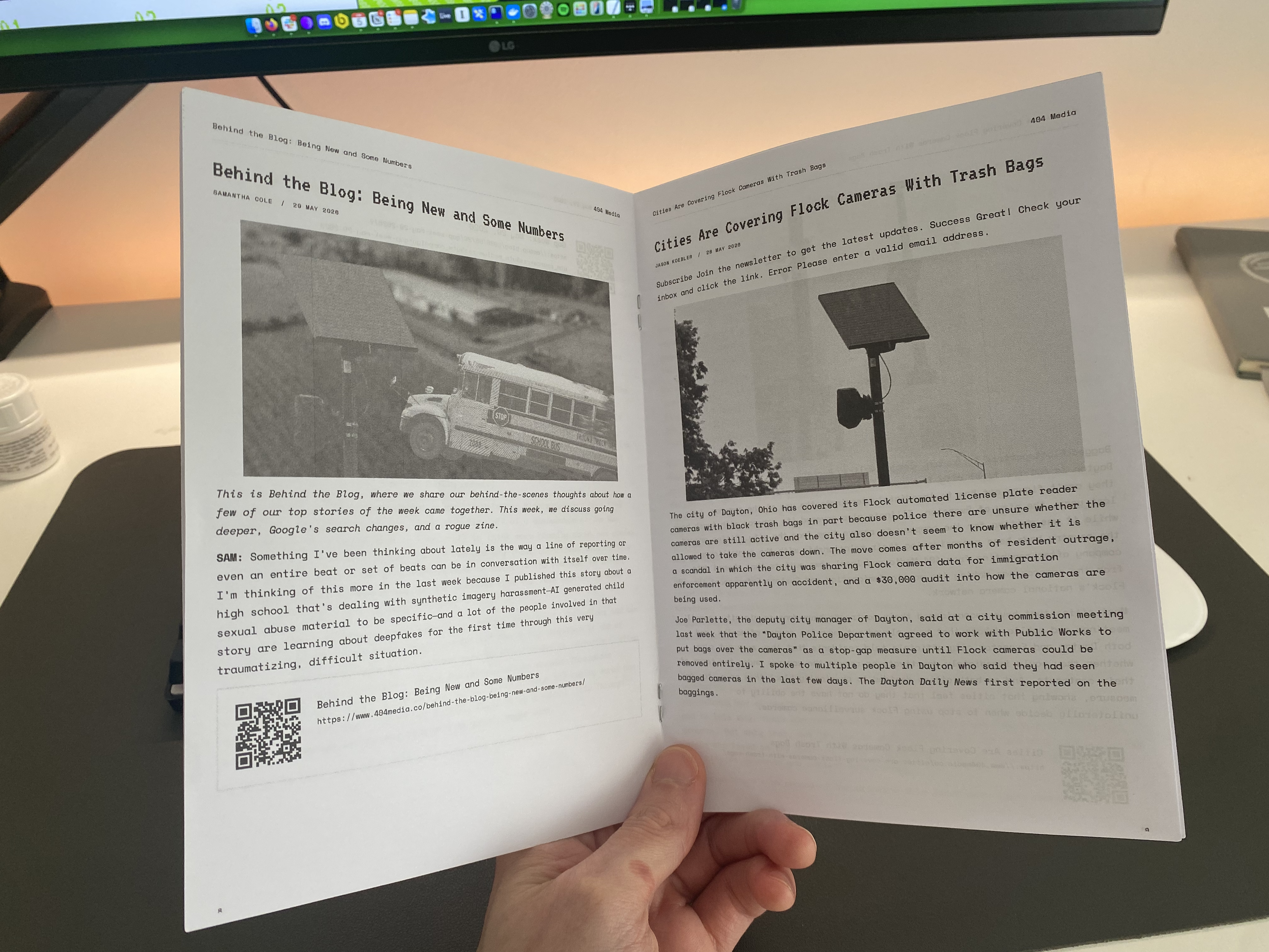 Doomscroll zine — folded